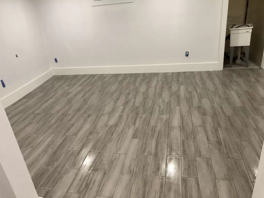 Floor tile installation